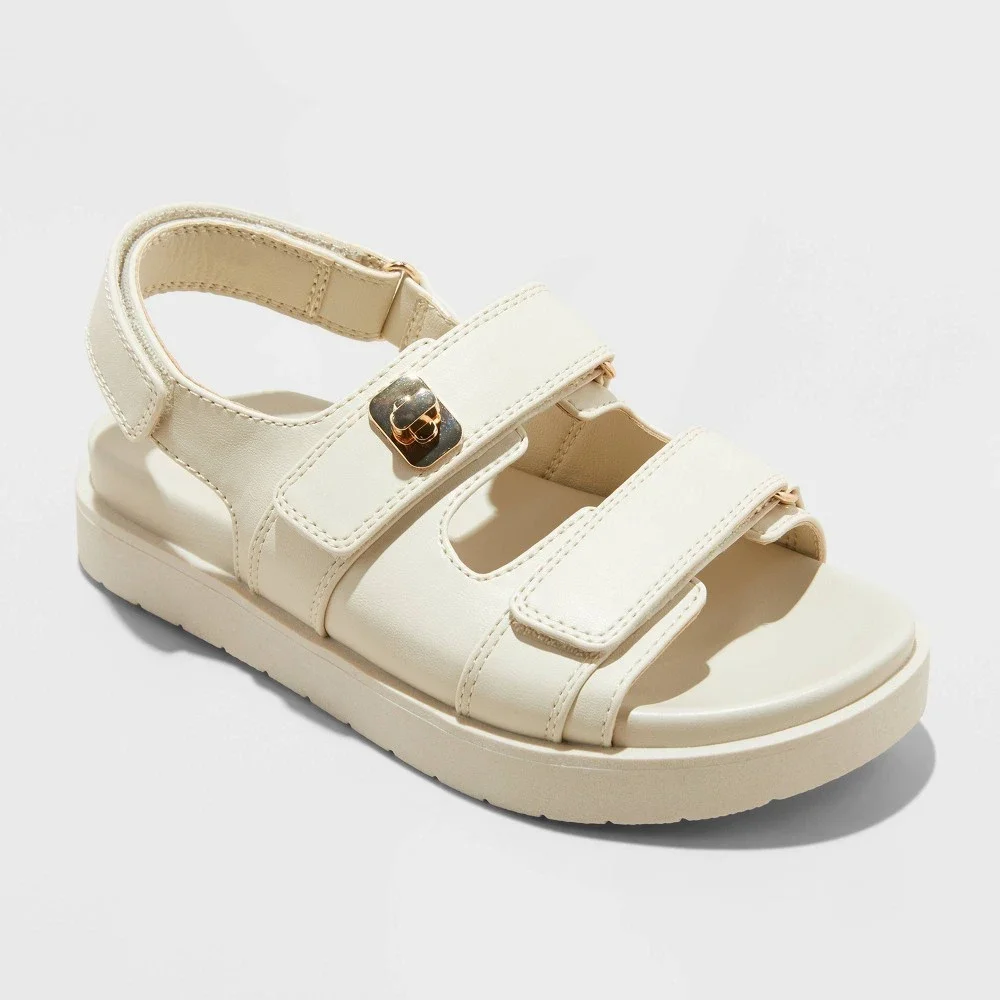 Girl's Art Class Verity Hardware Sandals | Off-White Size 2 | NWT